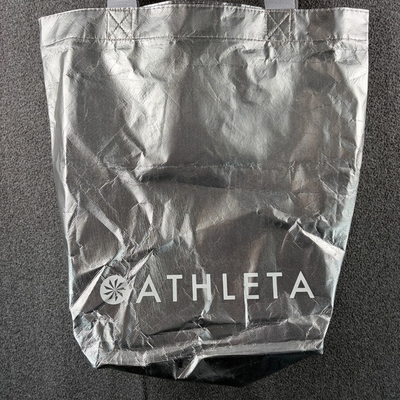 Lululemon Athleta Aerie Reusable Shopping Tote‎ Bags Red Black Mix Lot of 4 Used - Picture 9 of 9